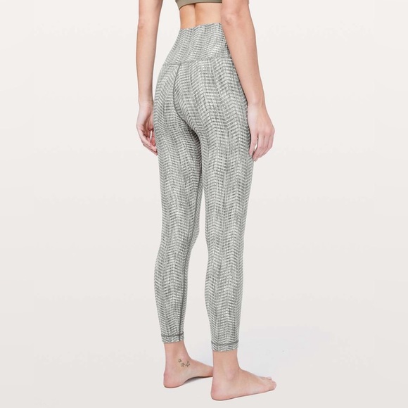Lululemon Wunder Under High-Rise Tight 25" Arrow Jacquard Dark Olive Grey Sage 8 - Picture 1 of 9